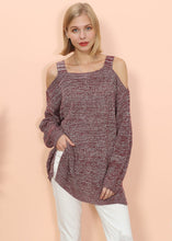 Load image into Gallery viewer, Cold Shoulder Oversized Sweater