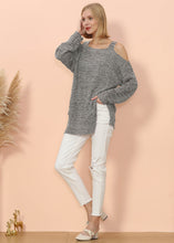 Load image into Gallery viewer, Cold Shoulder Oversized Sweater