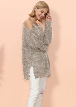 Load image into Gallery viewer, Cold Shoulder Oversized Sweater