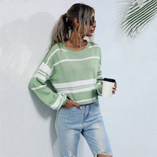 Load image into Gallery viewer, Bishop Sleeve Striped Sweater