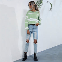 Load image into Gallery viewer, Bishop Sleeve Striped Sweater