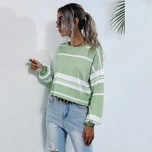 Load image into Gallery viewer, Bishop Sleeve Striped Sweater