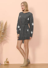 Load image into Gallery viewer, Star Pattern Sweater Dress