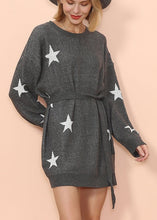 Load image into Gallery viewer, Star Pattern Sweater Dress