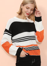 Load image into Gallery viewer, Drop Shoulder Striped Knit Sweater