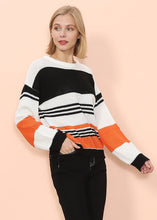 Load image into Gallery viewer, Drop Shoulder Striped Knit Sweater