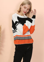 Load image into Gallery viewer, Drop Shoulder Striped Knit Sweater