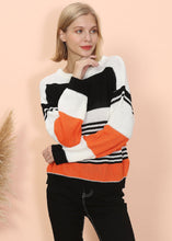 Load image into Gallery viewer, Drop Shoulder Striped Knit Sweater