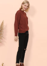 Load image into Gallery viewer, Mock Neck Waffle Knit Sweater