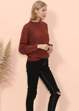 Load image into Gallery viewer, Mock Neck Waffle Knit Sweater