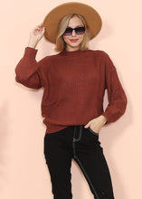 Load image into Gallery viewer, Mock Neck Waffle Knit Sweater