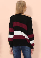 Load image into Gallery viewer, Textured Knit Striped Sweater