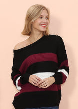 Load image into Gallery viewer, Textured Knit Striped Sweater