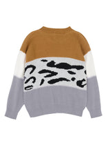 Load image into Gallery viewer, Color Block Animal Print Sweater