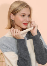 Load image into Gallery viewer, Color Block Front Turtleneck Sweater