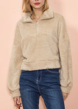 Load image into Gallery viewer, Fluffy Zip Up Sweater