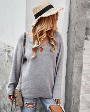 Load image into Gallery viewer, Criss Cross Front Knit Sweater