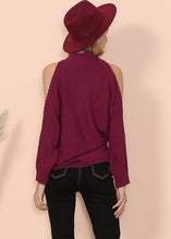 Load image into Gallery viewer, Cold Shoulder Cable Knit Sweater