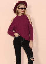 Load image into Gallery viewer, Cold Shoulder Cable Knit Sweater