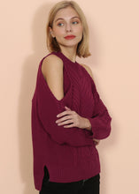 Load image into Gallery viewer, Cold Shoulder Cable Knit Sweater
