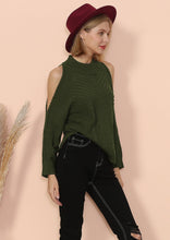 Load image into Gallery viewer, Cold Shoulder Cable Knit Sweater