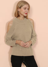 Load image into Gallery viewer, Cold Shoulder Cable Knit Sweater