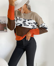 Load image into Gallery viewer, Color Block Fall Sweater