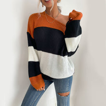 Load image into Gallery viewer, Chunky Color Block Oversized Sweater