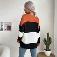 Load image into Gallery viewer, Chunky Color Block Oversized Sweater
