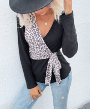Load image into Gallery viewer, Two Tone Surplice Neck Sweater