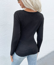 Load image into Gallery viewer, Two Tone Surplice Neck Sweater