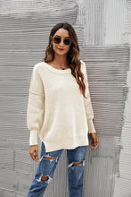 Load image into Gallery viewer, Solid Side Slit Knit Sweater