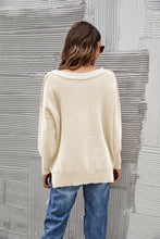 Load image into Gallery viewer, Solid Side Slit Knit Sweater