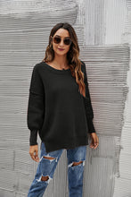 Load image into Gallery viewer, Solid Side Slit Knit Sweater