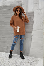 Load image into Gallery viewer, Solid Side Slit Knit Sweater