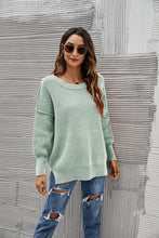 Load image into Gallery viewer, Solid Side Slit Knit Sweater