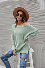 Load image into Gallery viewer, Solid Side Slit Knit Sweater