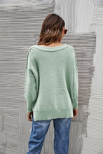 Load image into Gallery viewer, Solid Side Slit Knit Sweater