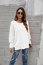 Load image into Gallery viewer, Solid Side Slit Knit Sweater