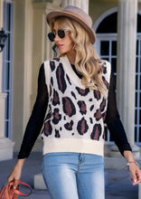 Load image into Gallery viewer, Leopard Print Sweater Vest
