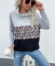 Load image into Gallery viewer, Cowl Turtleneck Color Block Sweater