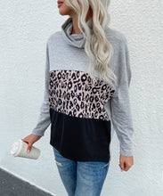 Load image into Gallery viewer, Cowl Turtleneck Color Block Sweater