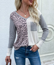 Load image into Gallery viewer, Color Block Patch Pocket Knit Sweater