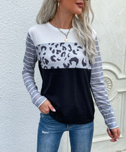 Load image into Gallery viewer, Round Neck Mixed Print Sweater