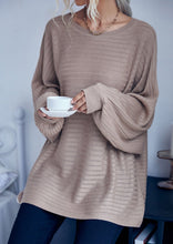 Load image into Gallery viewer, Striped Knit Loose Fit Sweater
