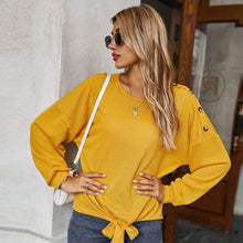 Load image into Gallery viewer, Contrast Button Shoulder Detail Sweater