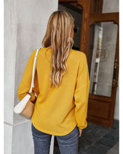 Load image into Gallery viewer, Contrast Button Shoulder Detail Sweater