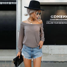 Load image into Gallery viewer, Solid Off Shoulder Sweater