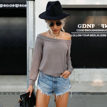 Load image into Gallery viewer, Solid Off Shoulder Sweater