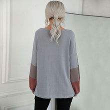 Load image into Gallery viewer, Waffle Knit Striped Sleeve Sweater